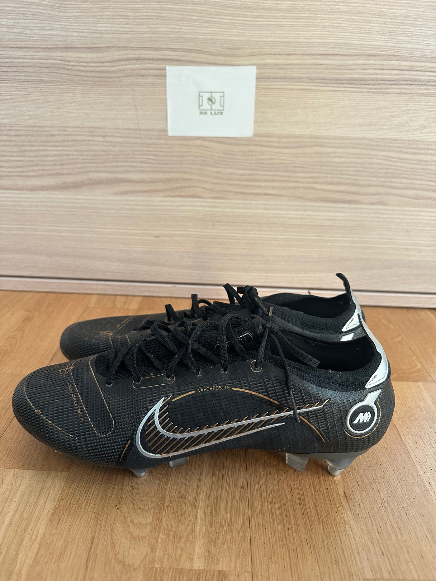 NIKE MERCURIAL VAPOR 14 ELITE SG-PRO ANTI-CLOG SHADOW - BLACK/GOLD/SILVER