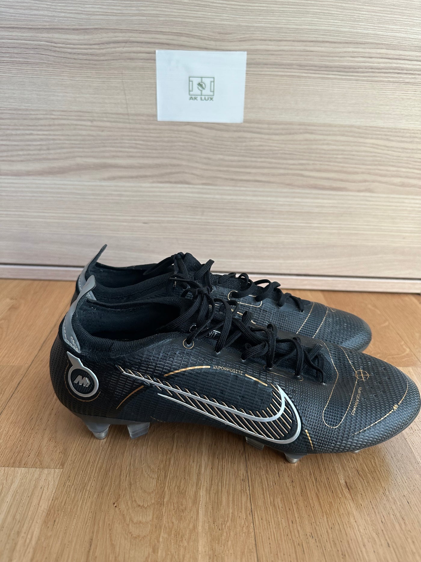NIKE MERCURIAL VAPOR 14 ELITE SG-PRO ANTI-CLOG SHADOW - BLACK/GOLD/SILVER